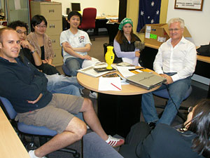 Macquarie Mentors (James, Hamed, Nina, Xin, Elizabeth and Colin, First Lego League Coordinator)