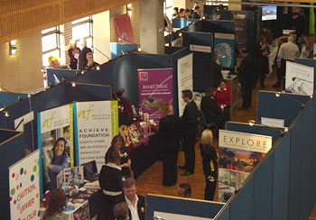 Previous Expo showing stands and visitors