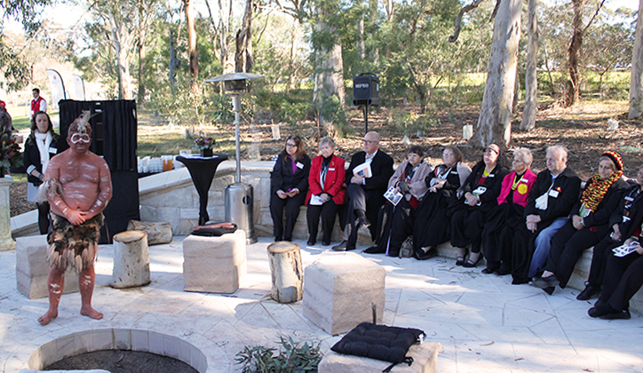  A sacred space purpose-built for yarns, community meetings and other Indigenous events was opened this morning. Photo: Amanda Leverett
