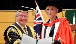 Actor Cate Blanchett received a Doctor of Letters honoris causa.