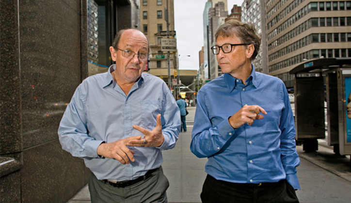  [L-R] Professor David Christian with Bill Gates. Photo: Mark Peterson.
