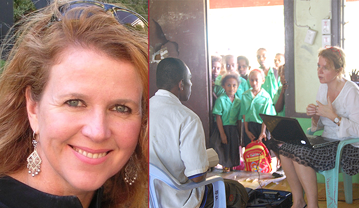  Dr Kirsten Davies conducting community research in Vanuatu.