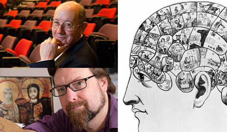  Distinguished Professor David Christian (top) and Associate Professor Malcolm Choat (bottom) are the first two subjects of the new Pioneering Minds podcast series