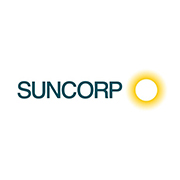 The logo for Suncorp: the word Suncorp, all in capital letters, next to a sun icon.