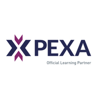 The logo for Property Exchange Australia (PEXA), an official learning partner with Macquarie University.