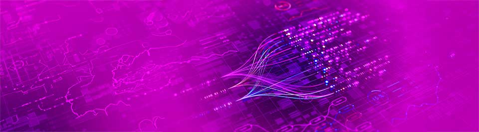 AI-generated image of a computeer chip lit up 