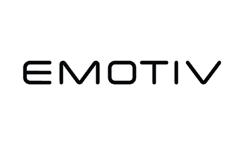 The logo for Emotiv, Emotiv written in black.