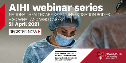 Webinar - National healthcare safety inspection bodies - So what and who cares