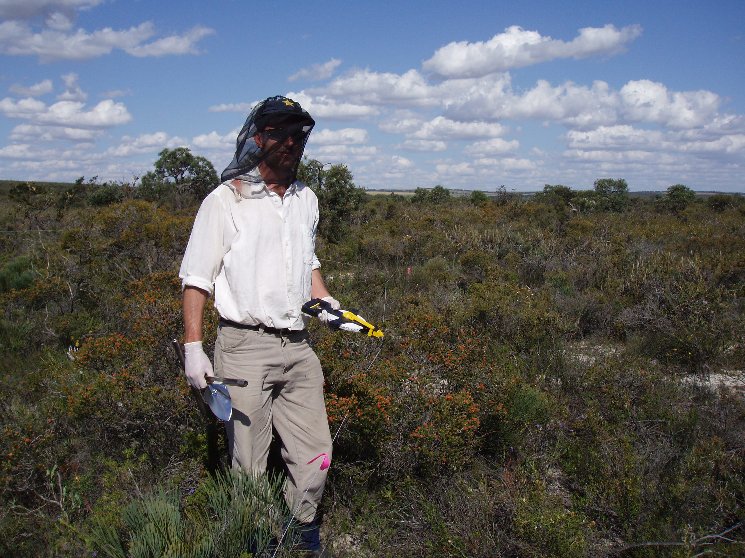 Professor Ian Wright in the field