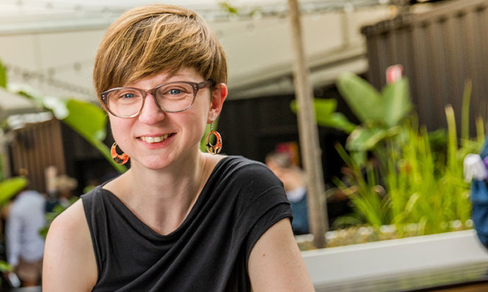 Portrait of Jo Dawson smiling