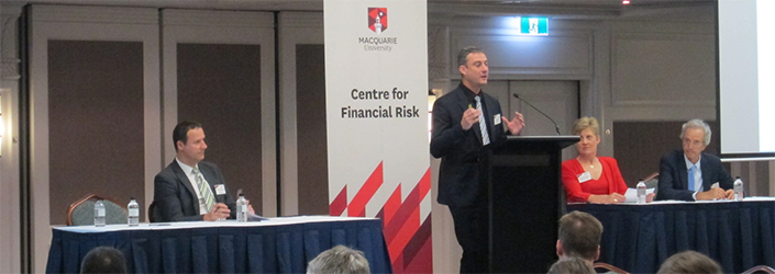 Christophe Doche making welcome speech at the seminar