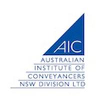 The logo for the Australian Institute of Conveyancers (AIC) NSW Division.
