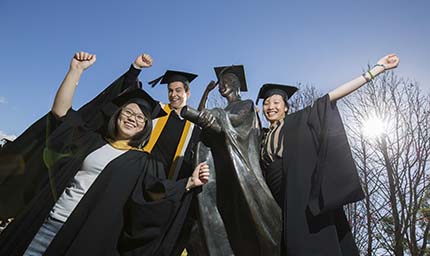 Graduating students celebrating