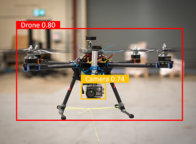 A drone with a camera.
