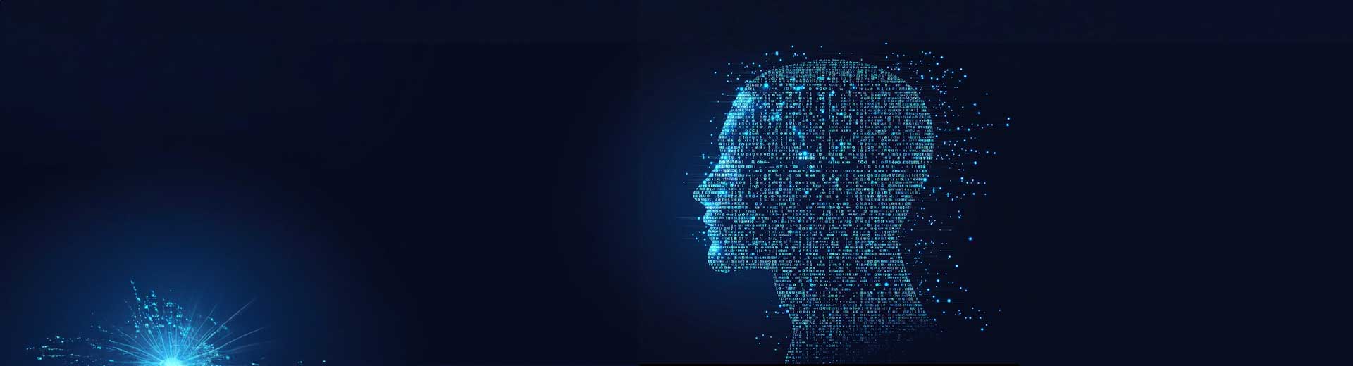 A computer-generated image of a head in the sky