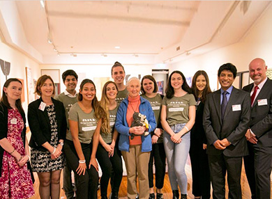 Jane Goodall and CEL staff 