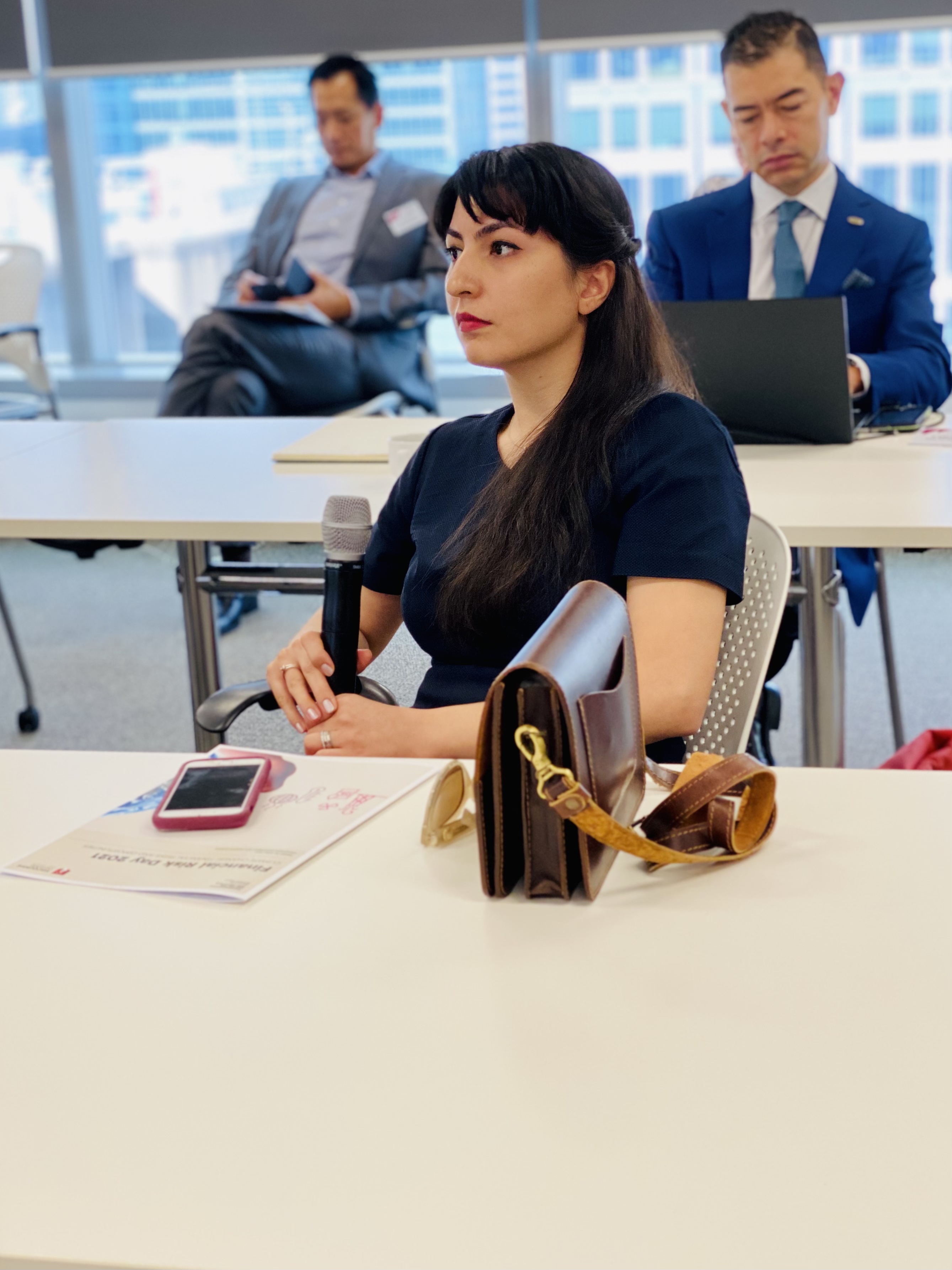 student listening at a lecture