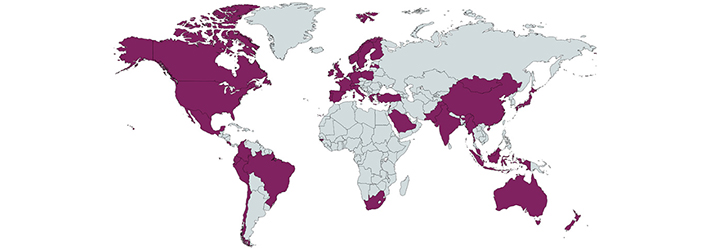 A map of the world