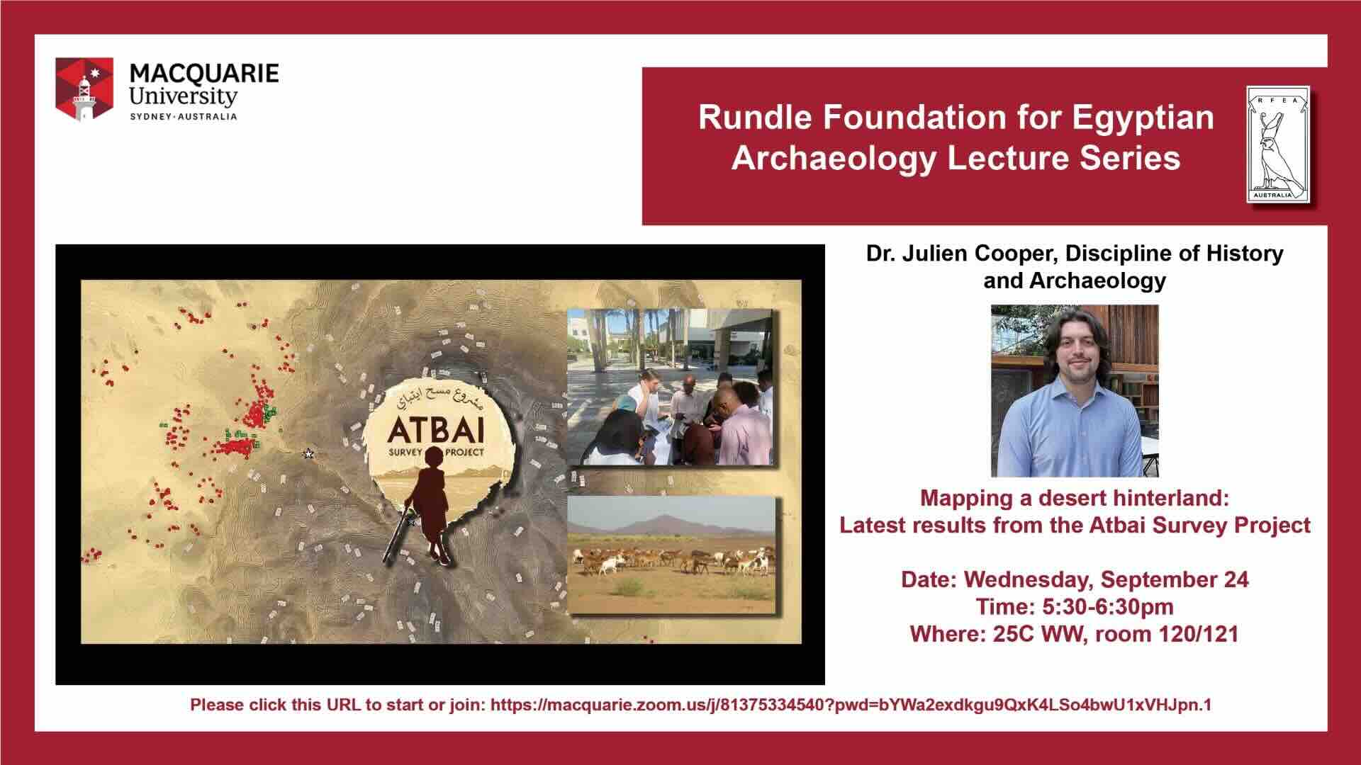 Rundle Foundation for Egyptian Archaeology Lecture