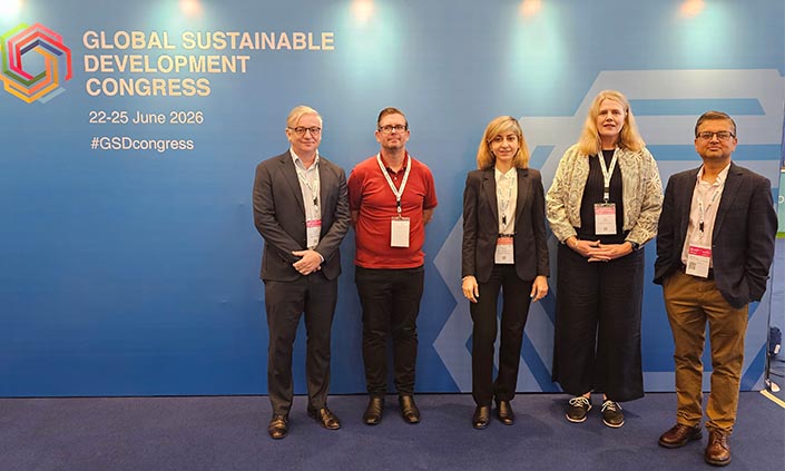 Macquarie University professors at the Global Sustainable Development Congress