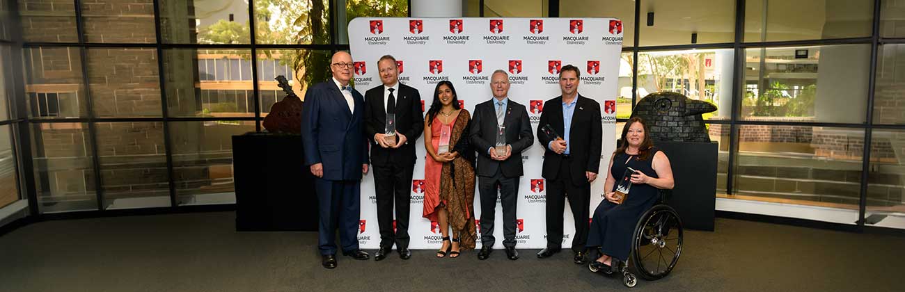 A group of award winners with the Vice Chancellor