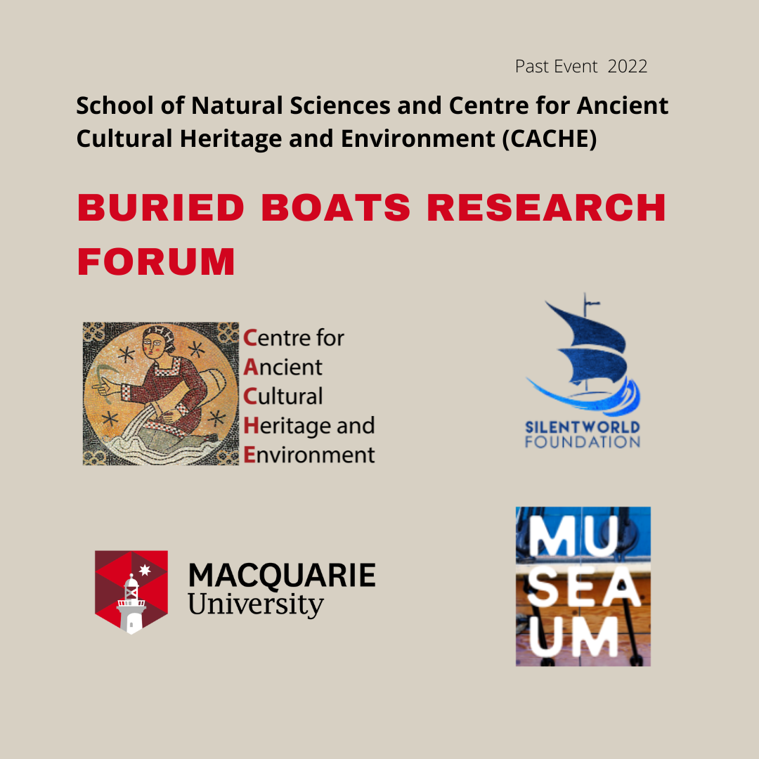 Image text reads Buried Boats Research Showcase 
