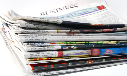 Pile of newspapers
