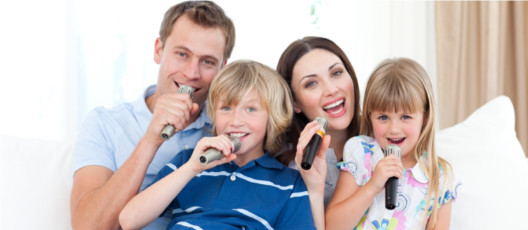 family singing together