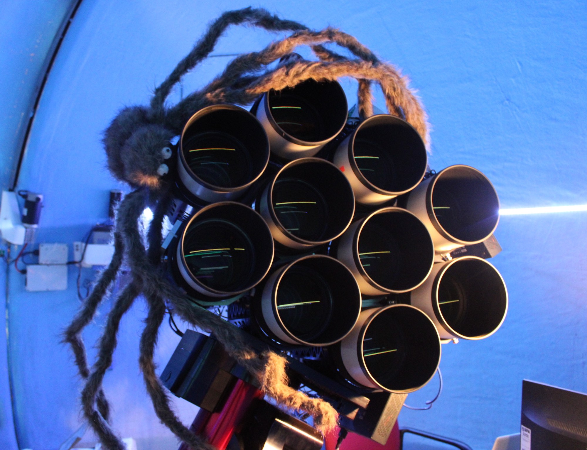 Front of Huntsman Telescope, showing 10 lenses