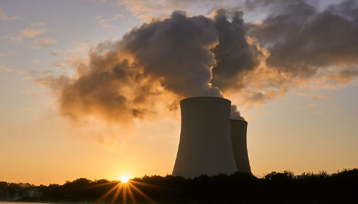 A nuclear power plant.