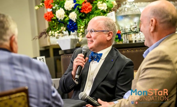 Discussion taking place at MonSTaR fundraising event