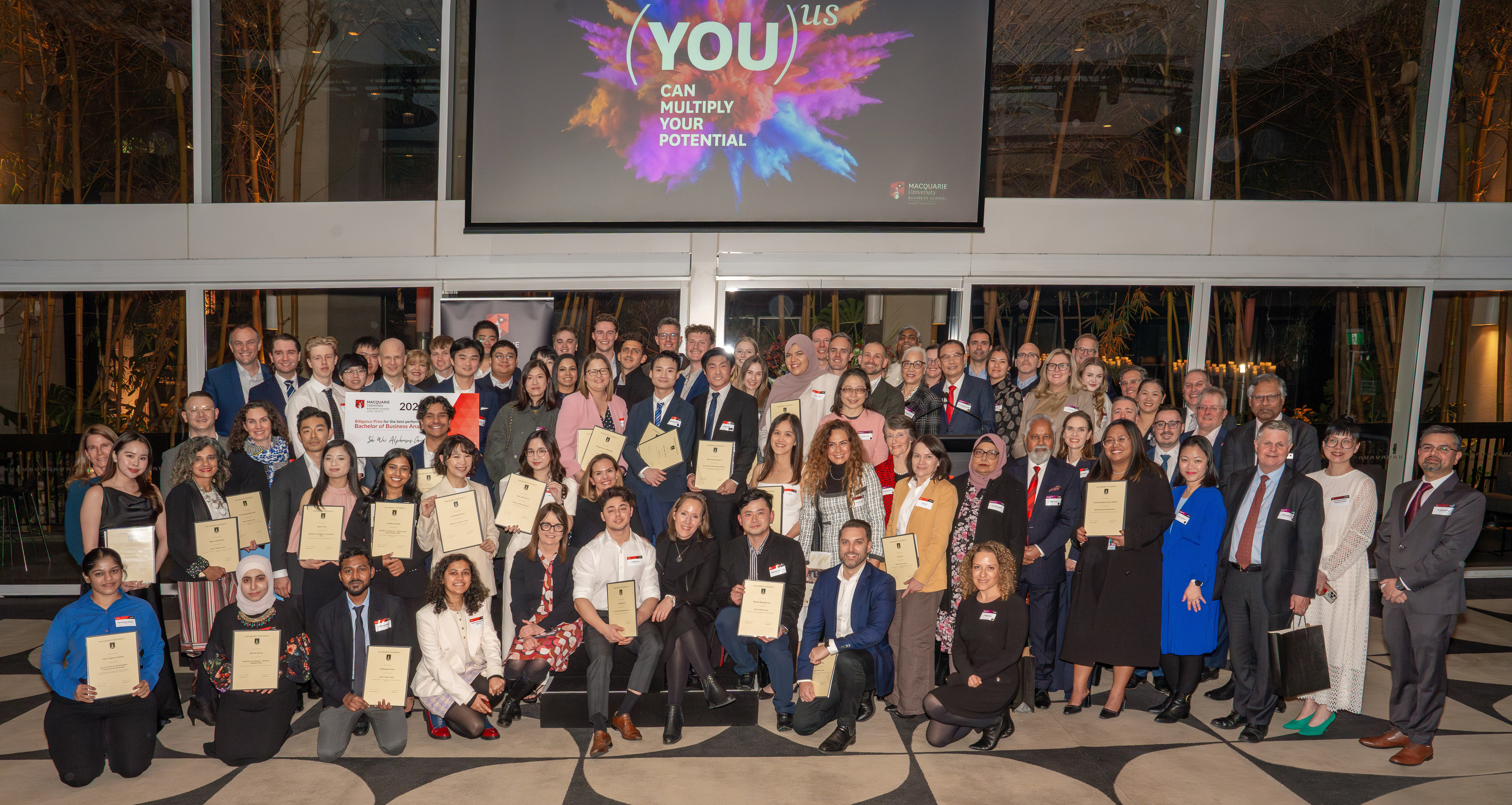 The award winners and MQBS staff