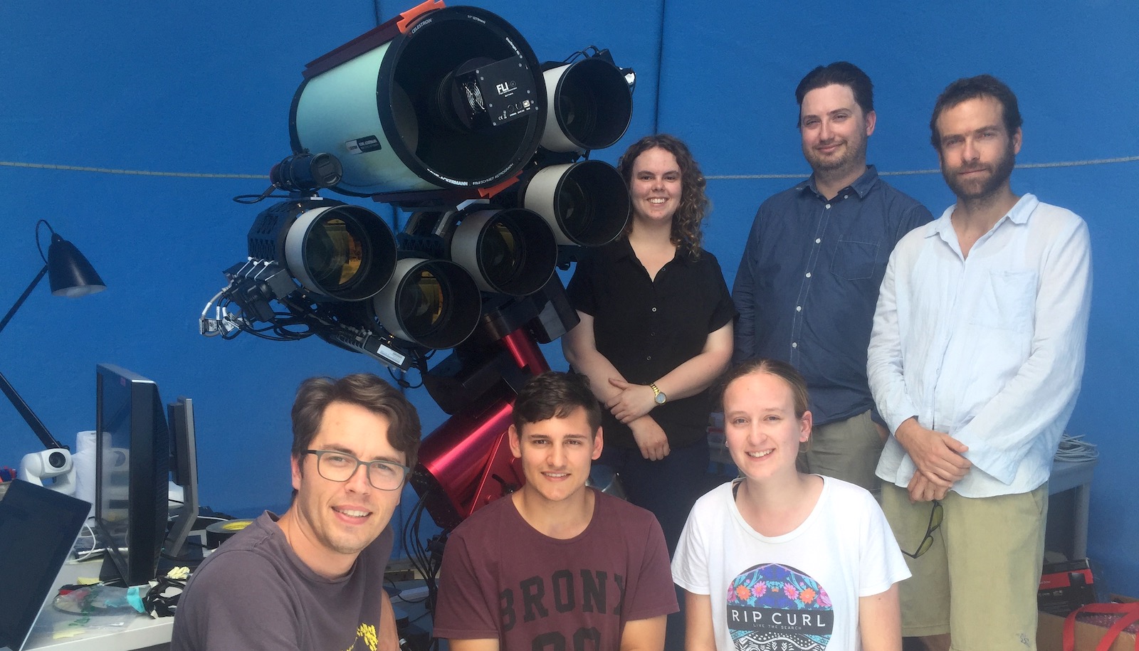 photo of Huntsman telescope and team