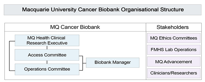 Macquarie University cancer biobank organisational structure