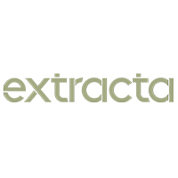 The logo for Extracta: the word 'extracta' in sage green.