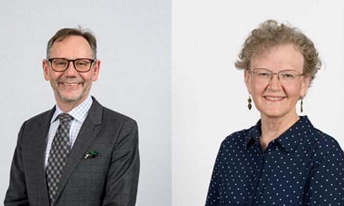 Two professionally-dressed healthcare experts.