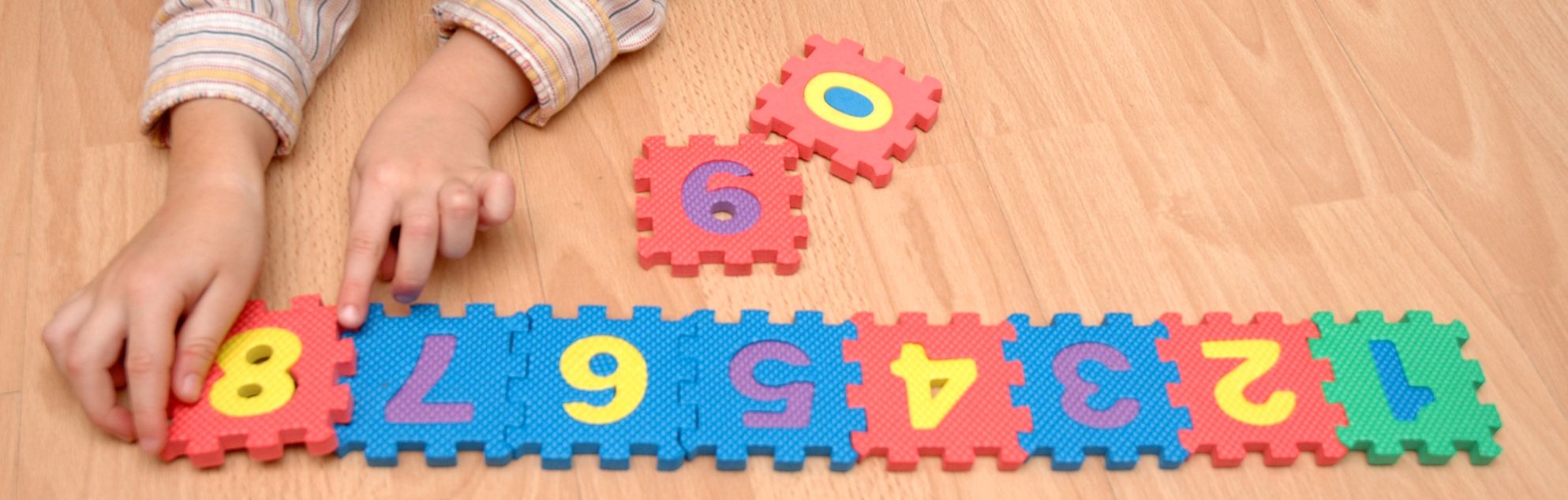 Child with number line
