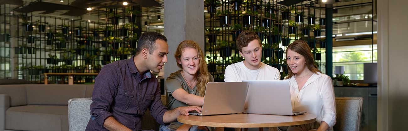 Students studying