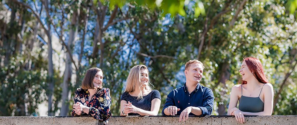 A group of students