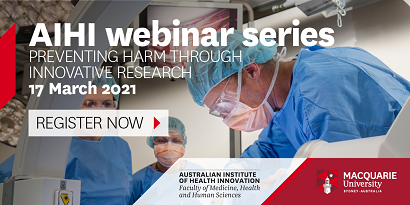 Webinar - Preventing harm through innovative research