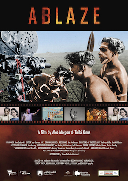 Poster for documentary film Ablaze