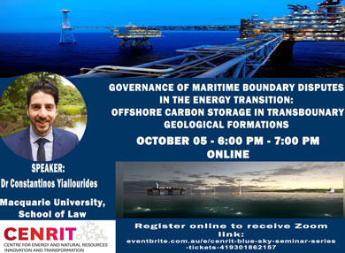 Poster for Governance of Maritime seminar