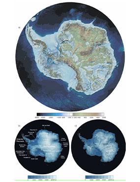 Topographic map of Antarctica