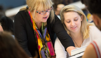 Macquarie University staff in a lab