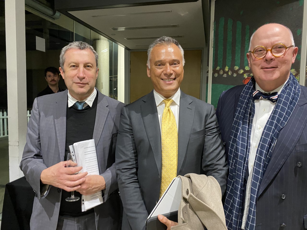 Photograph of John Potts, Stan Grant, and the Vice Chancellor