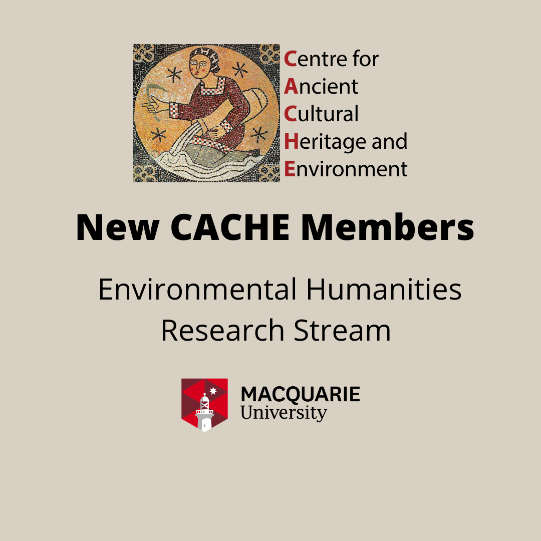 New CACHE Members from Environmental Humanities 