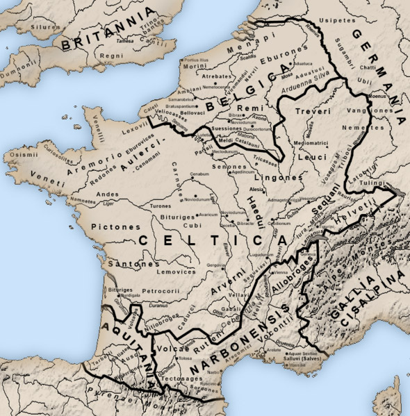 Map of Roman Gaul