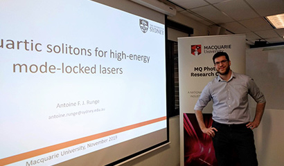 Pure-quartic solitons for high-energy mode-locked lasers - Dr Antoine Runge 