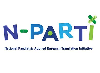 N-Parti logo with the words National Paediatric Applied Research Translation Initiative writen below it