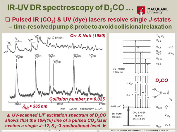 IR-UV DR spectroscopy of D2 CO